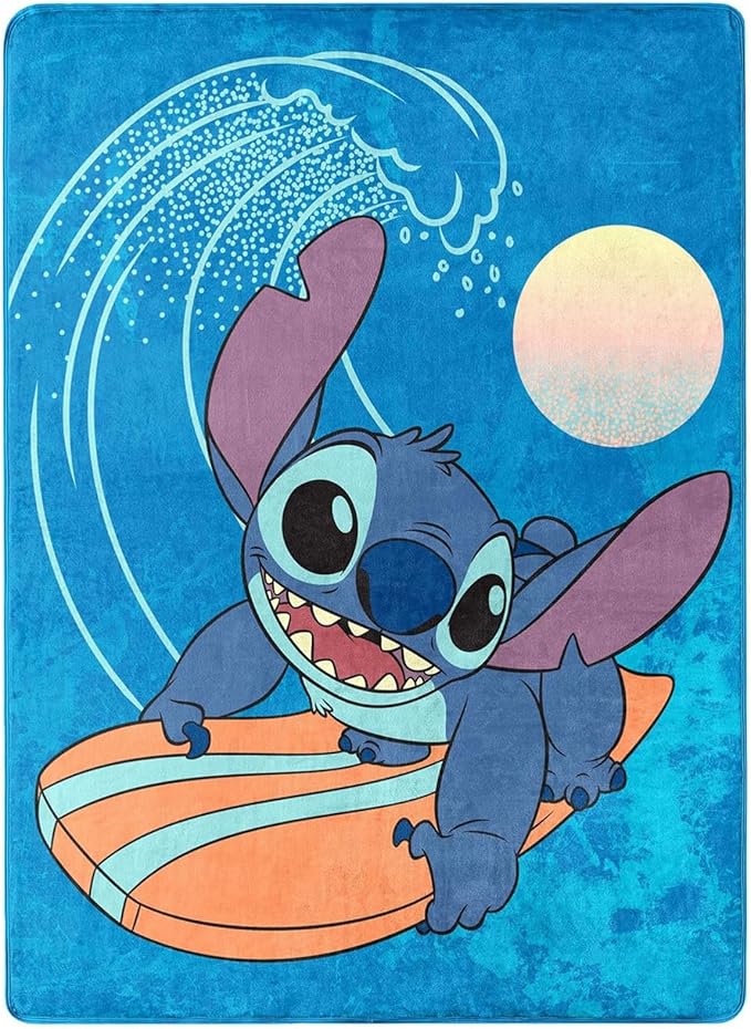 Northwest Lilo and Stitch Silk Touch Throw Blanket, 46" x 60", Makes Waves