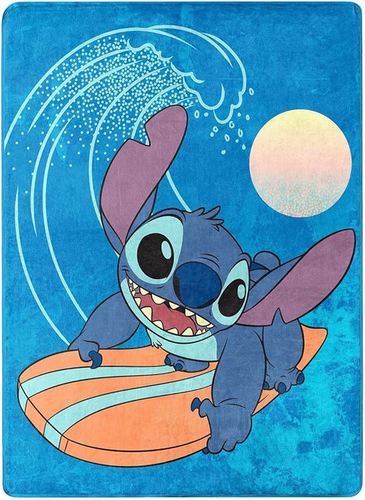 Northwest Lilo and Stitch Silk Touch Throw Blanket, 46" x 60", Makes Waves