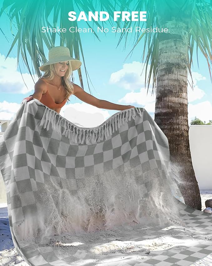 Antfuny Turkish Beach Towels Boho Towel Bedroom Living Room Accessories Chair Sofa Couch Essential Bohmian Aztec French Country Primitive Cottage Nursery Decor African Southwest Neutral White