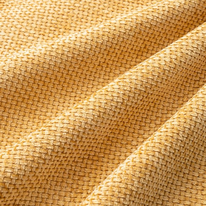 MIULEE Soft Decorative Chenille Pillow Covers Gold 20x20 Pack of 4 | Modern Home Decor, All Same Gold Color Set, Couch Throw Pillows, Farmhouse Boho Cushion Covers for Sofa Bed Living Room