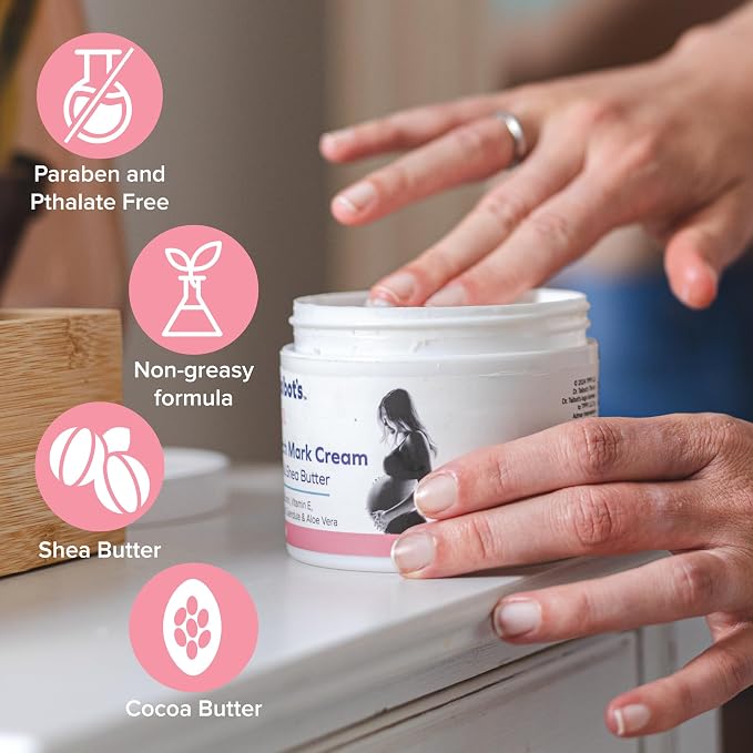 Dr. Talbot's Mom Stretch Mark Cream for Pregnancy and Postpartum - Made With Shea Butter, Vitamin E, Aloe Vera and Cocoa Butter - 8 oz