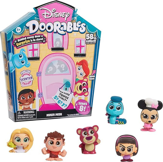 Disney Doorables Multi Peek Series 8 Featuring Collectible Scented Figures, Styles May Vary, Officially Licensed Kids Toys for Ages 5 Up, Easter Basket Fillers, Gifts, Presents by Just Play