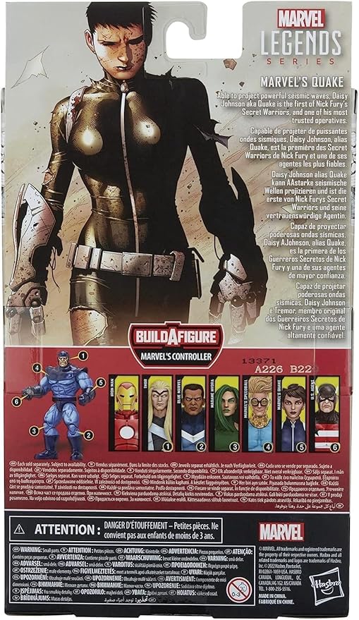 Marvel Legends Series Marvel’s Quake Secret Warriors Comics Action Figure 6-inch Collectible Toy, 5 Accessories, 2 Build-A-Figure Parts