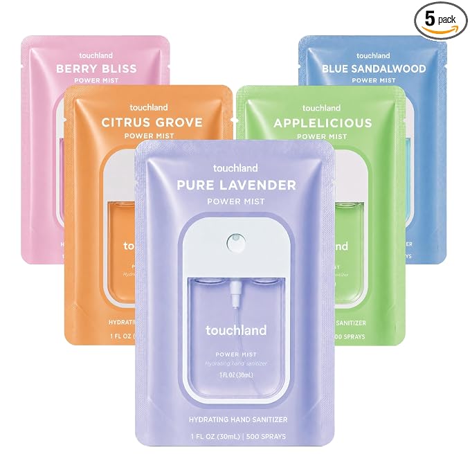 Touchland Hand Sanitizer Spray, Top 5 Set - 5 x 1 FL OZ