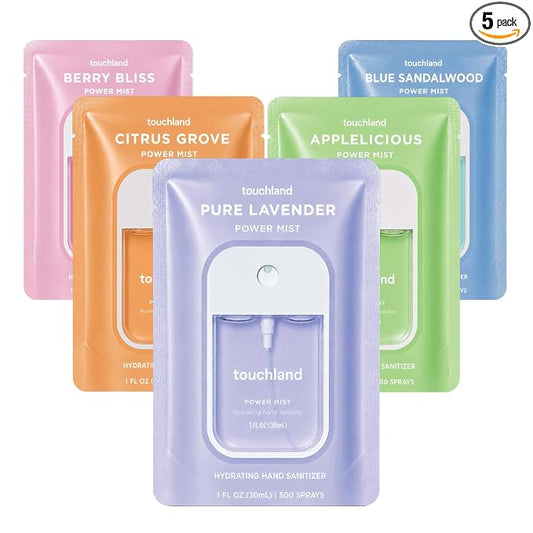 Touchland Hand Sanitizer Spray, Top 5 Set - 5 x 1 FL OZ