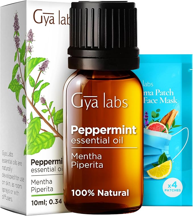 Clary Sage & Peppermint Essential Oil Set - Aromatherapy Grade Essential Oils Set - 2x0.34 fl oz - Gya Labs