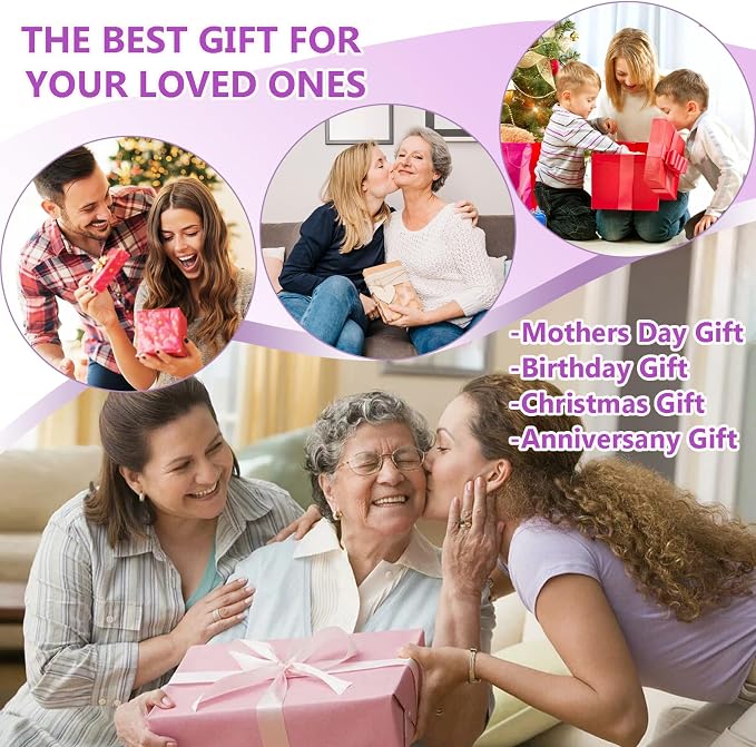 Custom Mom Blanket with 6 Photo & Text, Personalized Birthday Blanket with Picture for Mother, HD Printing Customized Flannel Throw Blanket Gifts for Best Mom Ever