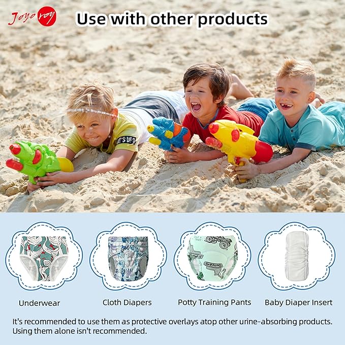 Joyo roy Plastic Underwear for Potty Training 5T Rubber Pants for Babies Cloth Diaper Cover for Swimming Rubber Pants for Toddlers Waterproof Swim Diaper Covers for Toddlers Training Pants Boys 5T