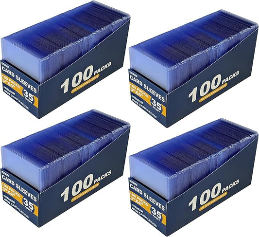 400 Hard Card Sleeves Card Toploaders for Protection for Baseball Football Premium Top Loaders for Cards, Ensuring Safety (400 Hard Sleeves)
