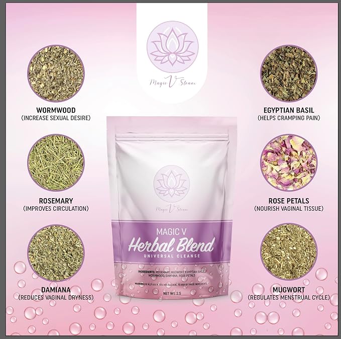 Yoni Steamer For Women Yoni Kit Comes with Ready to Steam Yoni Herbs Tea Bags for V Cleansing, Moisturizing, Feminine Odor, Ph Balance & Postpartum Care