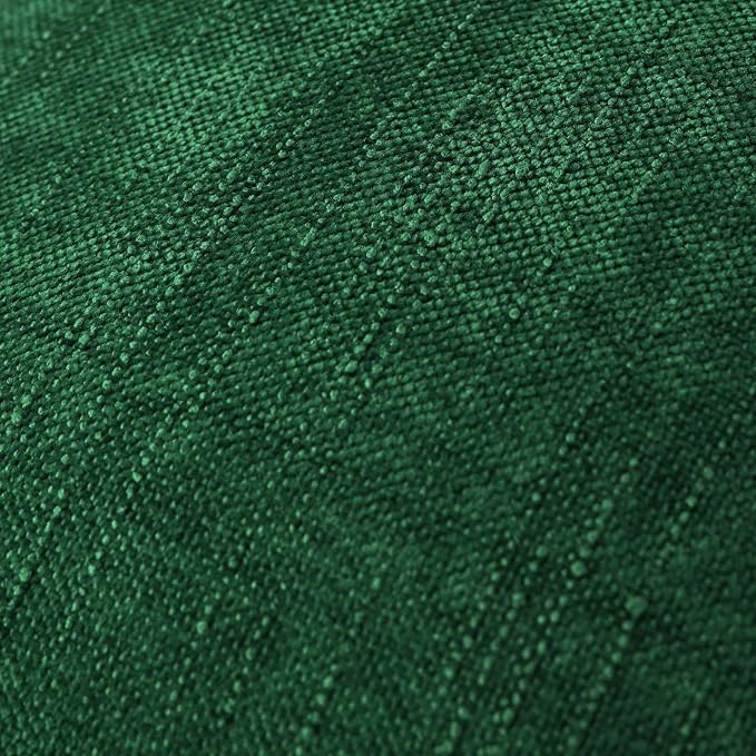 Set of 4 Soft Textured Decorative Throw Pillow Covers 22x22 Inch Cozy Farmhouse Cushion Cover Square Accent Pillow Cases for Bed Couch Sofa Living Room, Dark Green