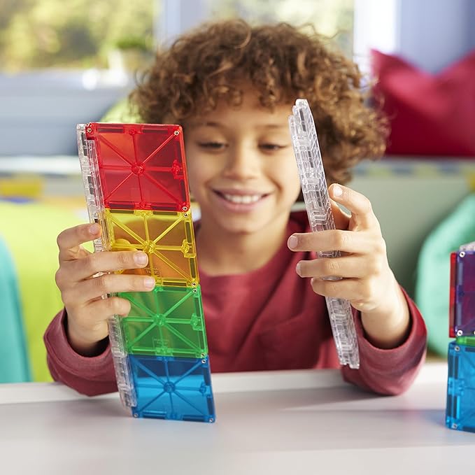 Magna-Tiles Rail Racers Rail Pack 8-Piece Magnetic Construction Set, The Original Magnetic Building Brand