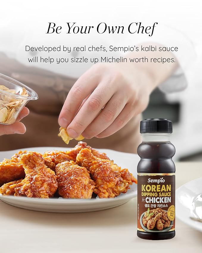 Sempio Korean BBQ Garlic & Soy Dipping Sauce for Chicken, 10.58oz / 300g | Savory with a Touch of Ginger, Perfect Sauce & Glaze for Fried Chicken, Wings, Tempura, or Grilled Meats, Zero Trans Fat