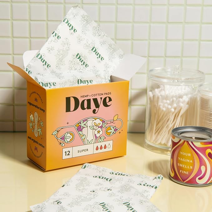 Daye Organic Hemp Fiber Menstrual Pads (Super 48)
