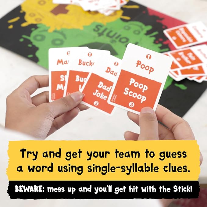 Exploding Kittens Poetry for Neanderthals 2+ Players - Ages 7+ - 15 Minutes to Play - Competitive Word Guessing Game - Party Game, Family Game Night, Kid and Adult Card Game