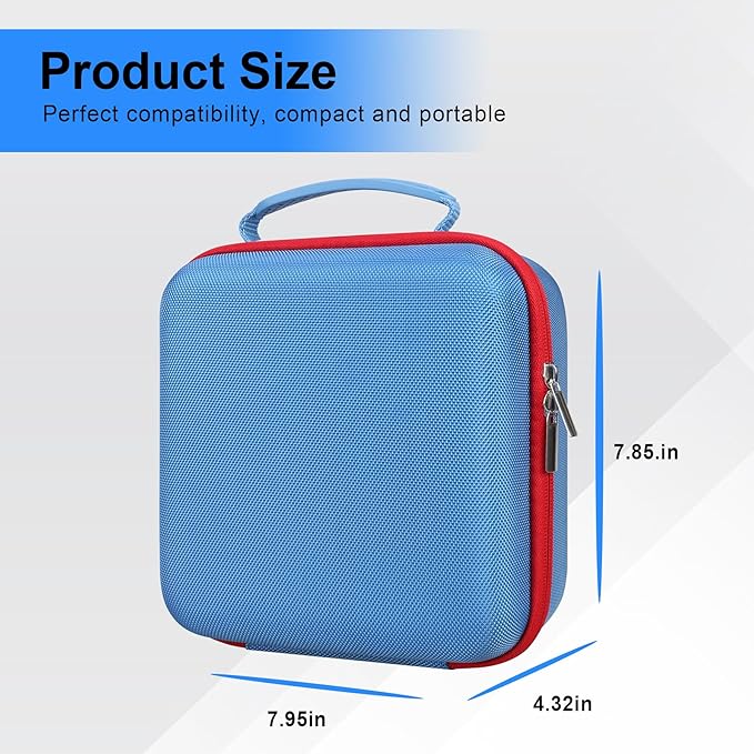 Canboc Carrying Case for Little Tikes Story Dream Machine Books Starter Set, Kids Toys Storage Box for Little Tikes for Storybook, Audio Play, Character, Blue (Case Only)