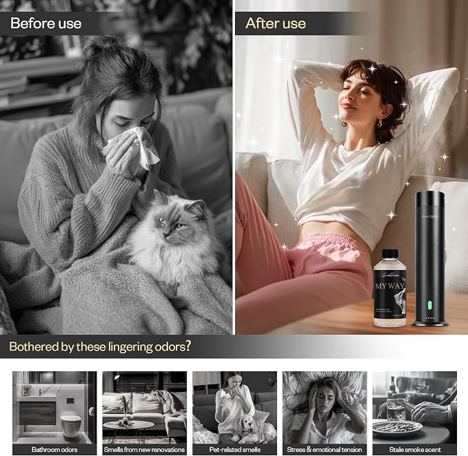 My Way Diffuser Oil - Hotel Diffuser Oil Inspired by Luxury 5-Star Hotel - Woody Notes - Comforting Cedar, Cypress, Lemon - Fragrance Oil Fits Any Diffuser, 500mL