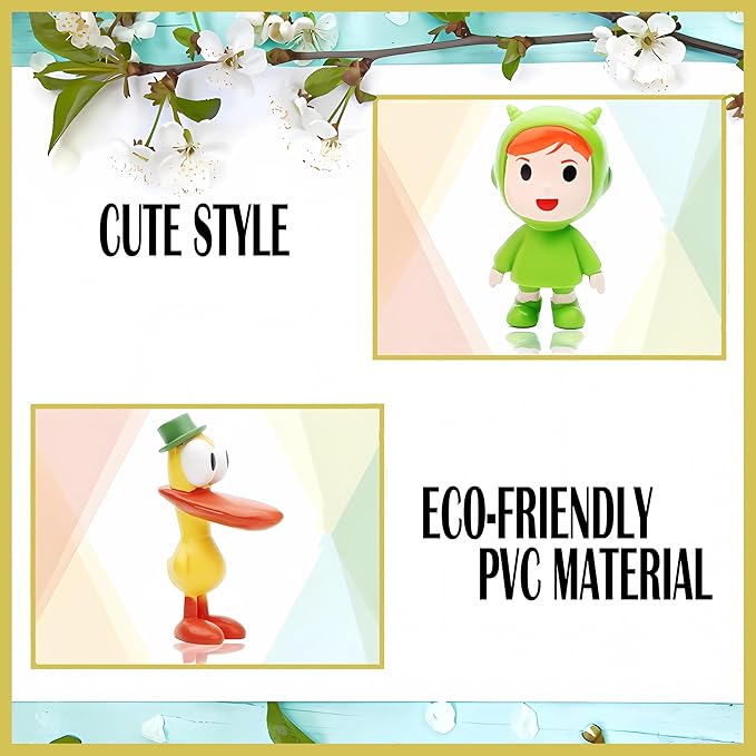 7-Piece Animated Set Featuring Loula and Elly 2.6 Inch PVC Action Figures for Collectors Display and Decor