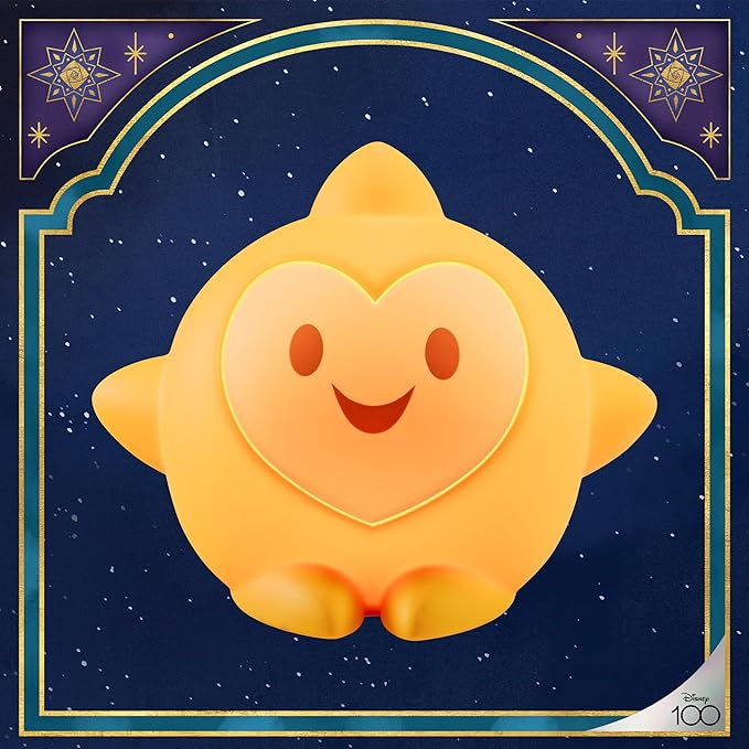 Disney Wish Squishy Light, Night Light for Kids, USB Lamp, Battery Operated, Dimmable, Star Light Ideal for Bedroom, Playroom, Living Room, 79616
