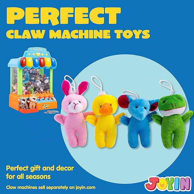 JOYIN 24 Pcs Mini Animal Plush Toys, 3” Stuffed Animal Bulk for Kids Birthday Party Favors, Presents, Pinata Fillers, Goodie Bag Fillers, School Prizes, Halloween Goodie Bags