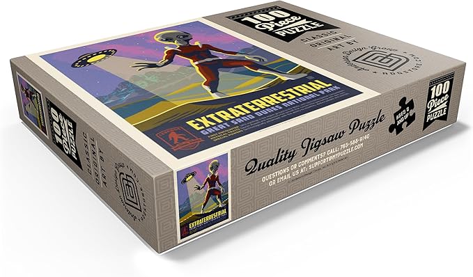 MyPuzzle Legends of The National Parks: Great Sand Dune's Extraterrestrials, Vintage Poster - Premium 100 Piece Jigsaw Puzzle for Adults