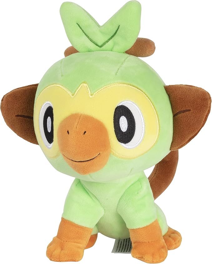 Pokemon 8" Grookey Plush Officially Licensed - Sword and Shield Starter Figure - Authentic Soft Stuffed Animal Toy - Holiday Christmas Stocking Stuffer Gift for Kids, Boys, Girls - 2+