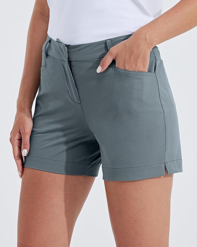 Willit Women's 4.5" Golf Shorts Quick Dry Outdoor Causal Shorts with Pockets Water Resistant