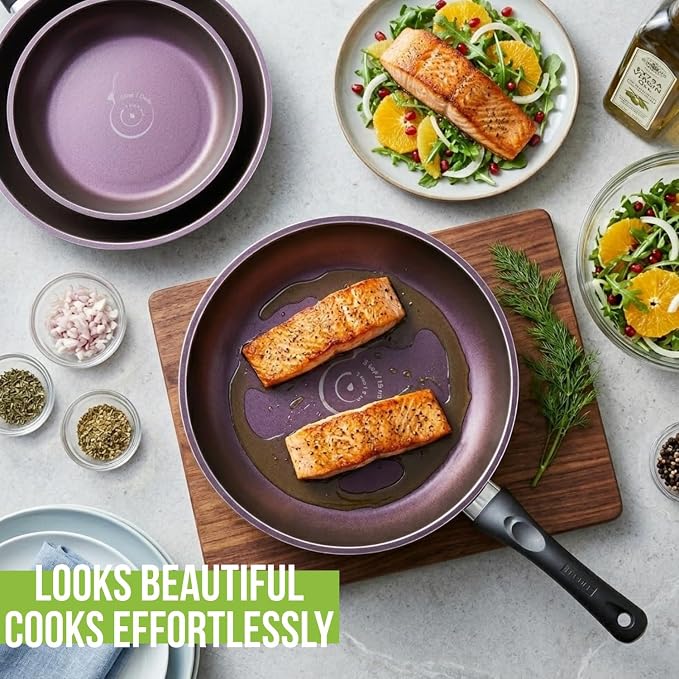 TECHEF - Art Pan 8" & 12" Nonstick Frying Pan Set, PFOA-Free, Dishwasher-Safe, Made in Korea