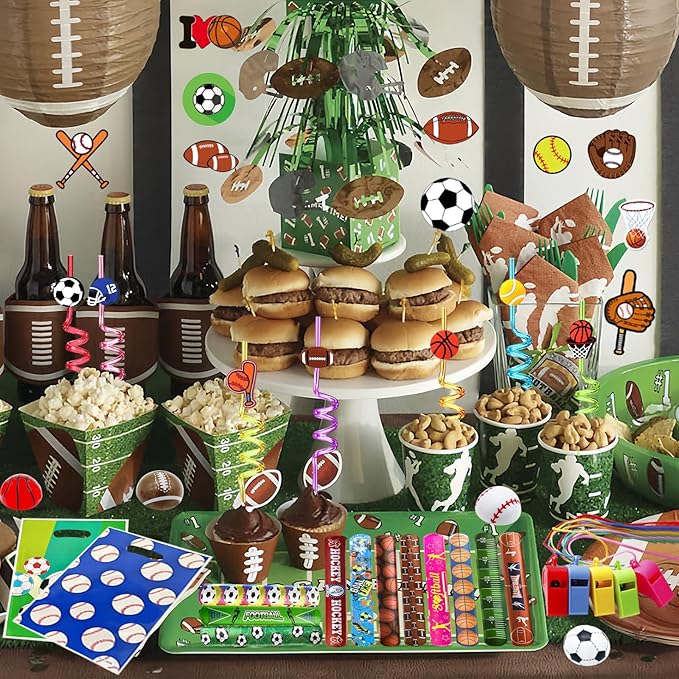 122PCS Sports Party Favors Set Ball birthday Party Supplies School Stationery Sports Party Team Gift Fillers School Classroom games Rewards Supplies