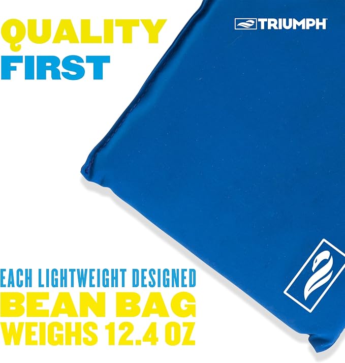 Triumph Sports USA Classic Cornhole Bags - Includes Eight 12.5oz Cornhole Bags and Carry Tub