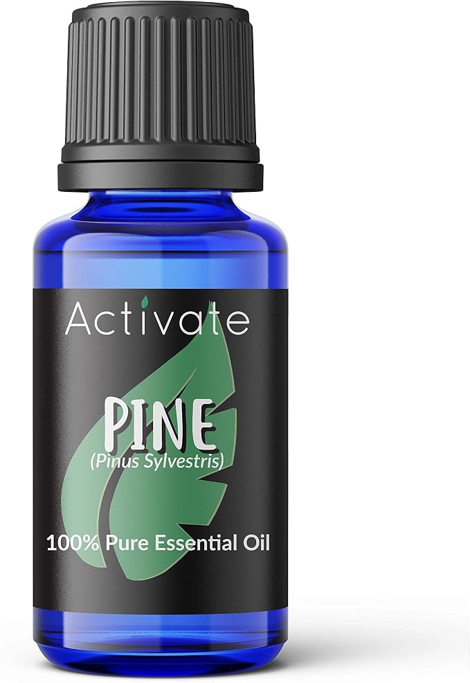 Activate Pine Essential Oil, 100% Pure & Undiluted, Steam Distilled Pine Needle Oil (Pinus Sylvestris), Aromatherapy Diffuser Oil, Massage, Hair & Scalp Care, DIY Soap & Candle Making, 10mL