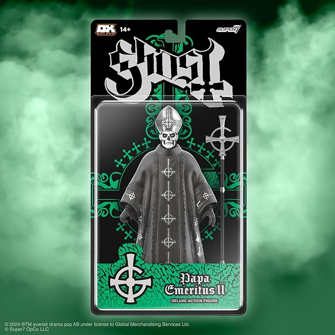 Super7 Deluxe Ghost Papa Emeritus II - 7" Ghost Action Figure with Accessories Classic Heavy Metal Collectibles and Retro Toys