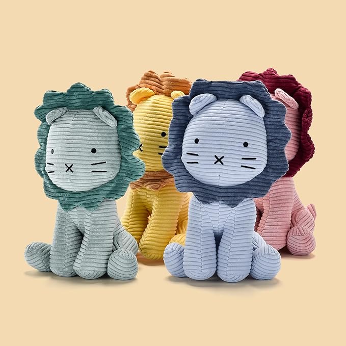 Lion Plush Corduroy (Green) 11" Stuffed Animal for Baby, Toddler, Kids, Adults - Lion Corduroy Toy-Adorable Toy Made from Kid-Friendly, Quality Material