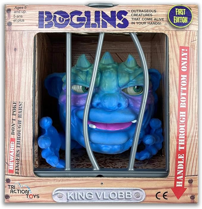 Boglins King Vlobb 8” Collectible Figure with Super Stretchy Skin & Movable Eyes and Mouth, Popular Retro Toy from The 80's for Kids and Collectors