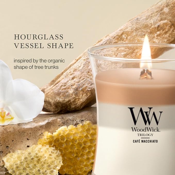 WoodWick Café Macchiato Medium Hourglass Trilogy Candle