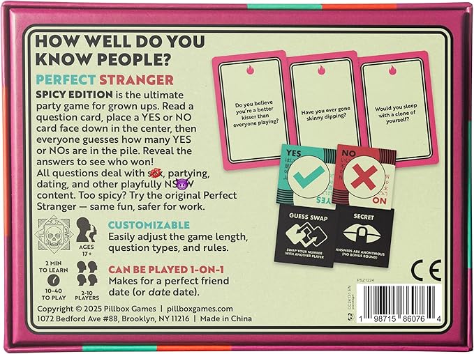 Pillbox Games Perfect Stranger: Spicy Edition — The Adult Game of Knowing People