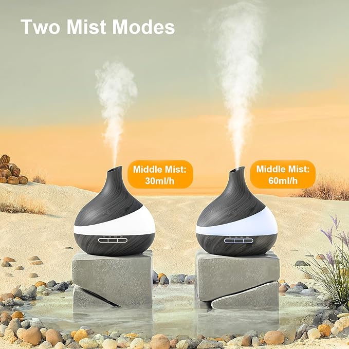 HJTHJT 500ML Essential Oil Diffuser: Aroma Diffuser with Remote Control for Hotel Spa Yoga Room - Humidifier with 14 Colors LED Night Light for Bedroom Home Relaxation