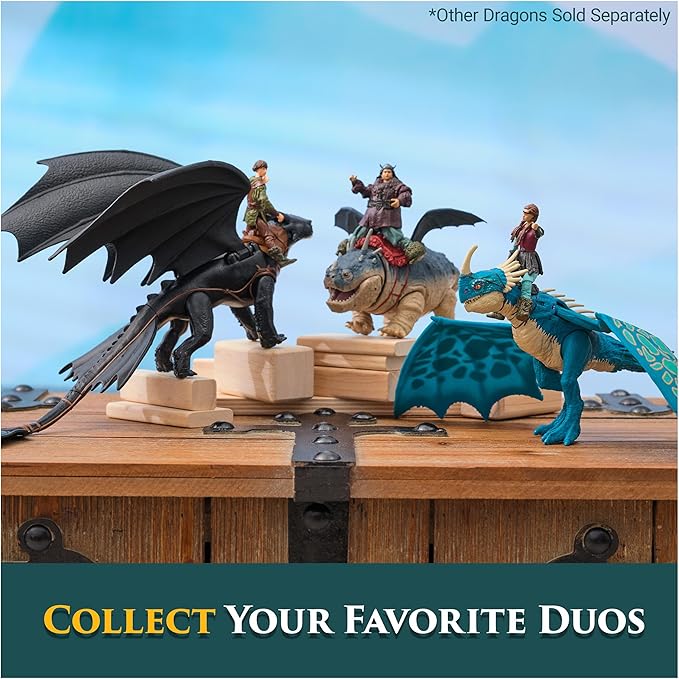 Dreamworks Dragons, How to Train Your Dragon, Deadly Nadder & Astrid, Viking Duo Action Figures, Kids Toys for Boys Ages 4 and up