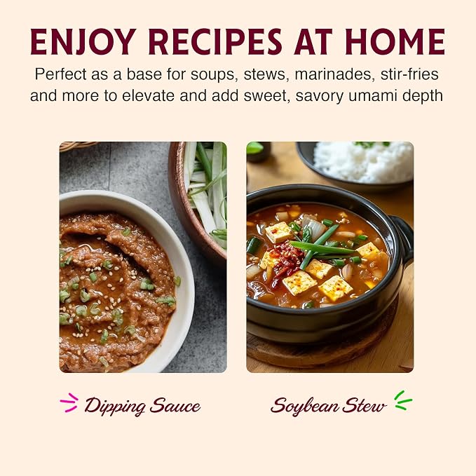 Sempio Doenjang Soybean Paste Original, Vegan, 16.2 oz / 460 g | Traditional Korean Soybean Paste, Savory & Sweet Fermented Condiment for Soups, Jjigae, Marinades, Preservative Free