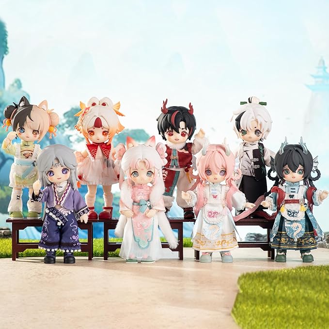 CALEMBOU BJD Blind Box, 1/12 Cute NAGI The Untrammeled Traveler Series BJD Doll, 5.5 Inches Collectable Action Figure for Birthday Gifts (Nagi-XYY-1box)