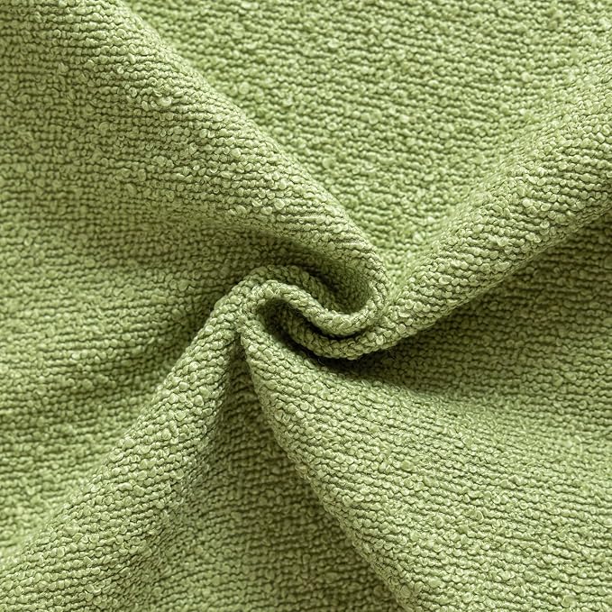 Foindtower Pack of 2 Textured Boucle Throw Pillow Covers Accent Solid Decorative Pillow Cases Cozy Woven Couch Cushion Case for Sofa Bedroom Living Room Home Decor 20x20 Inch Lime Green