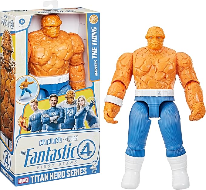 FANTASTIC FOUR Marvel Studios Titan Hero Series The First Steps Marvel’s The Thing Action Figure, 12-Inch-Scale (30 cm) Super Hero Figures & Toys, 4+