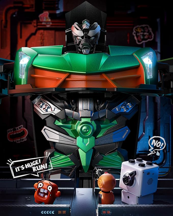 V992 Transform Remote Control Car, 2-in-1 Transform Robot RC Cars,1:14 Scale,Robot Toy Car with Sound & Light,Gesture Sensing,Automatic Deformation,Gifts Toys for Boys and Girls 4-6(Green)