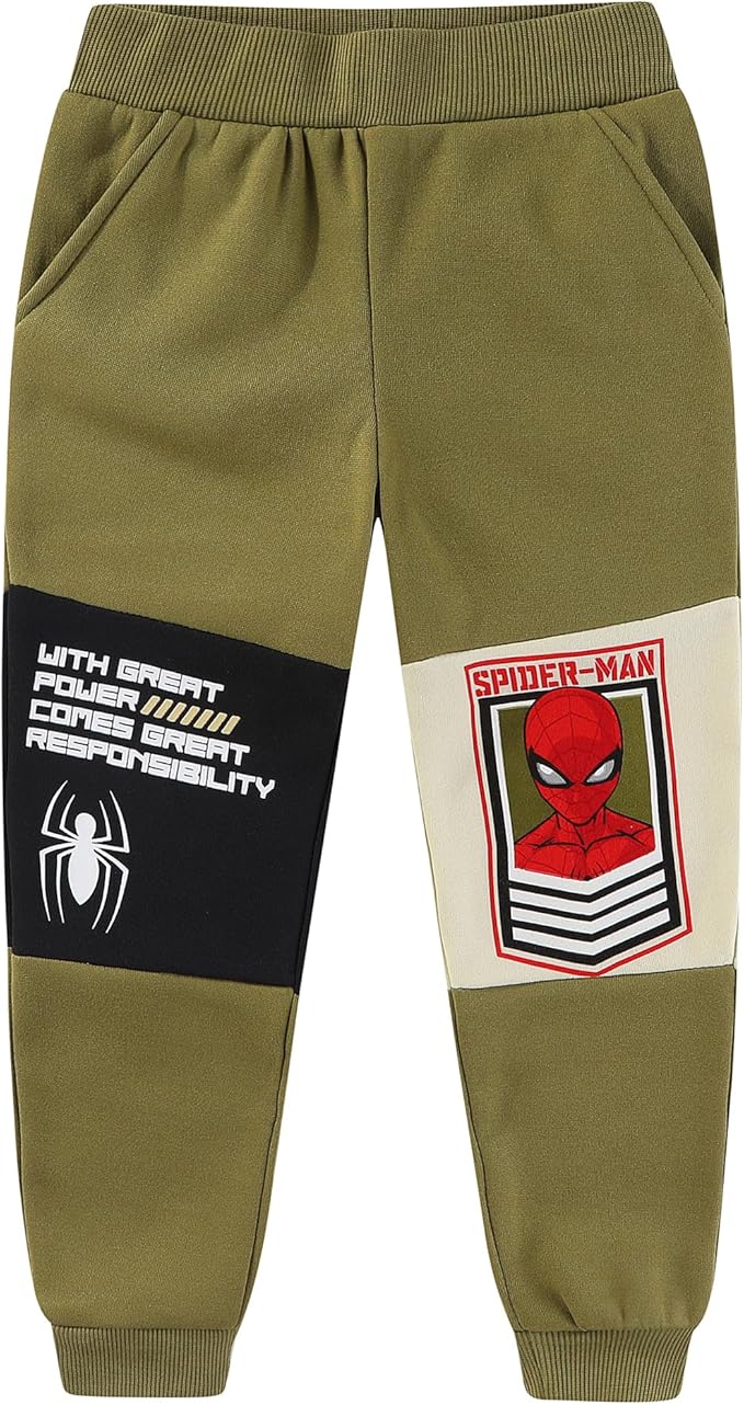 Marvel Spider-Man Boys 2 Piece Sweatshirt and Pant Sets for Toddlers and Big Kids