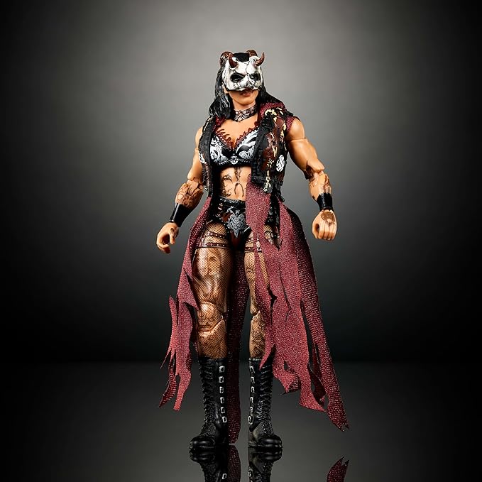 Mattel WWE Ultimate Edition Action Figure & Accessories Set, Rhea Ripley 6-inch Collectible with Swappable Heads & Hands, 30 Articulation Points