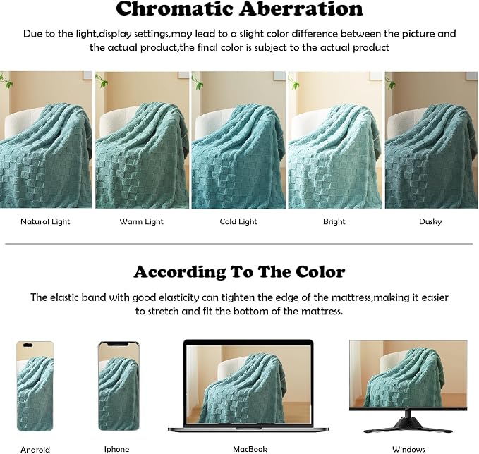 NEWCOSPLAY 3D Checkered Flannel Twin Blanket, Light Teal, 60"x80" | Super Soft Cute Lightweight Decorative Premium Silky Fleece Blanket for Couch Sofa Bed, Gift for Women Men, All Season Use