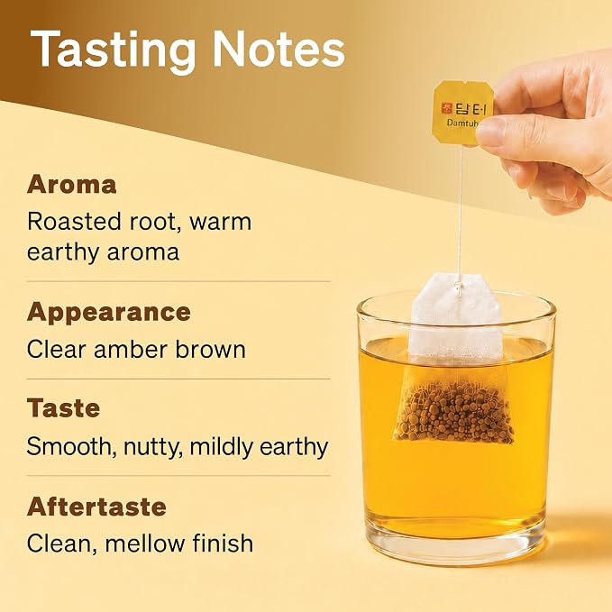 Damtuh Korean Burdock Root Tea – Herbal Wellness & Soothing Drink, Caffeine-Free – 40 Tea Bags (1.5g each)