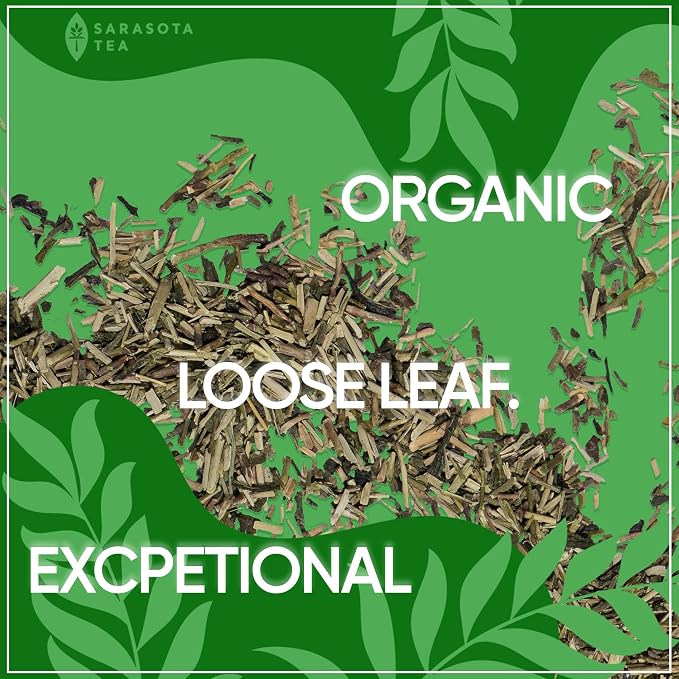Kukicha Green Tea Loose Leaf | Japanese Twig & Leaf Green Tea | Low Caffeine | Smooth & Nutty Flavor | 4.4 oz Bulk Bag | Antioxidant Rich | Hot or Iced | Non-GMO