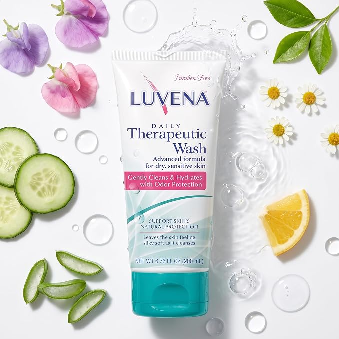 LUVENA Feminine Wash pH Balanced Sweet Pea Intimate Cleanser 6.76 oz 2 Pack | Gently scented formula with vitamin E helps moisturize and resist odor, water based and paraben free for everyday use