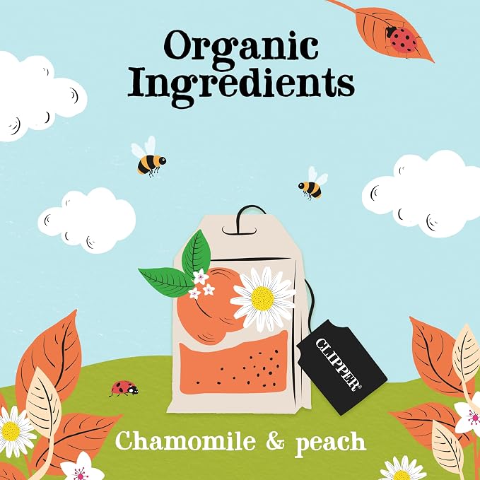 Clipper Organic Chamomile & Peach Tea Bags, 50 Bags